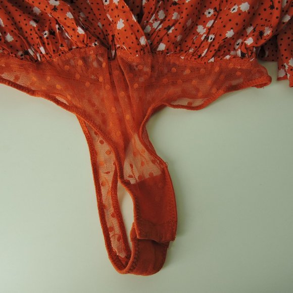 Free People Call Me Later Printed Bodysuit blouse - Picture 10 of 12